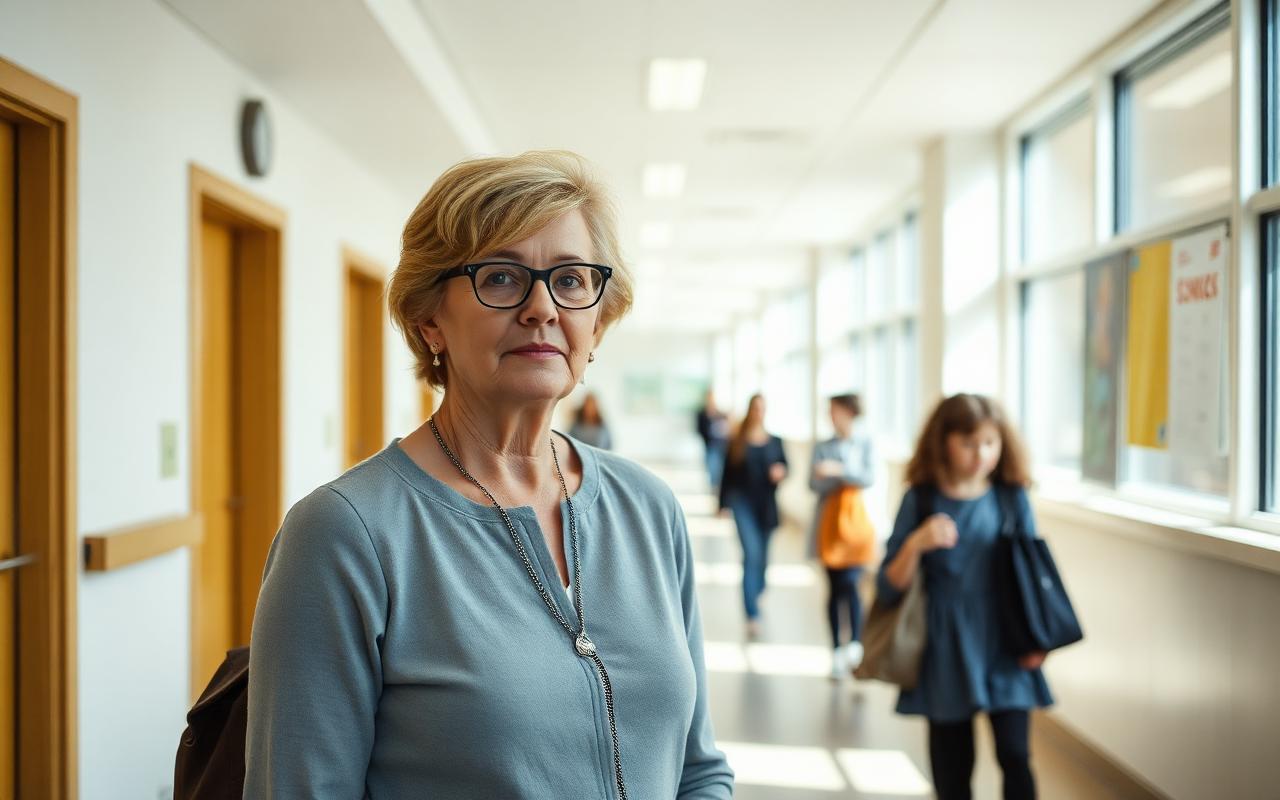 Rektor i en svensk skolkorridor